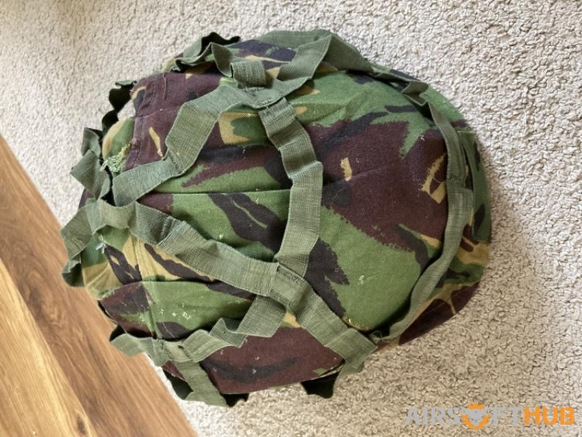 Dpm helmet cover with straps - Used airsoft equipment