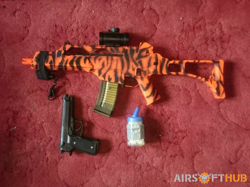 G36C tiger stripe & Beretta M9 - Used airsoft equipment