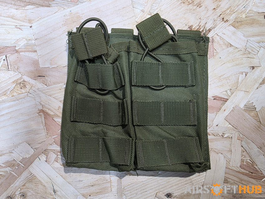 Double Molle M4 Mag Pouch Gree - Used airsoft equipment