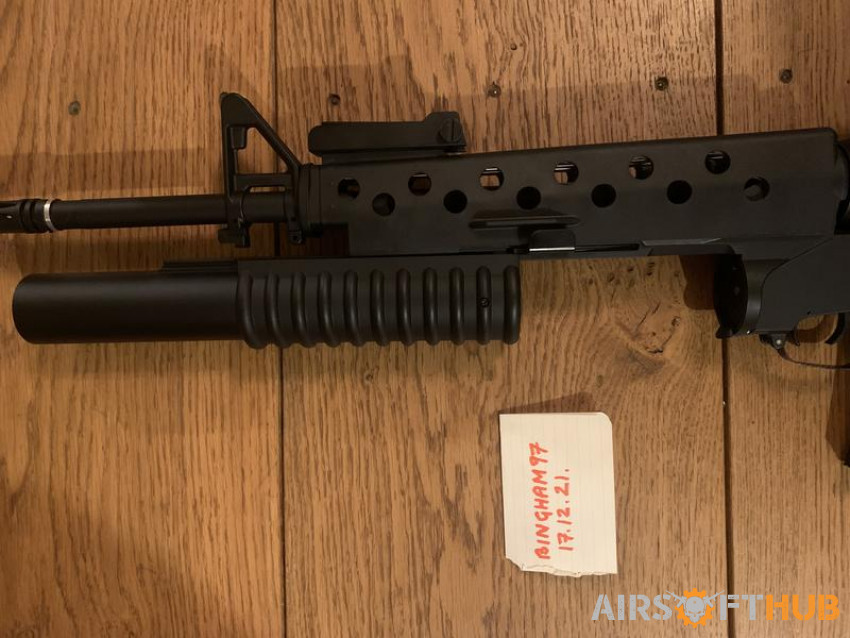E&C M16A3 AEG with Gas M203 - Used airsoft equipment