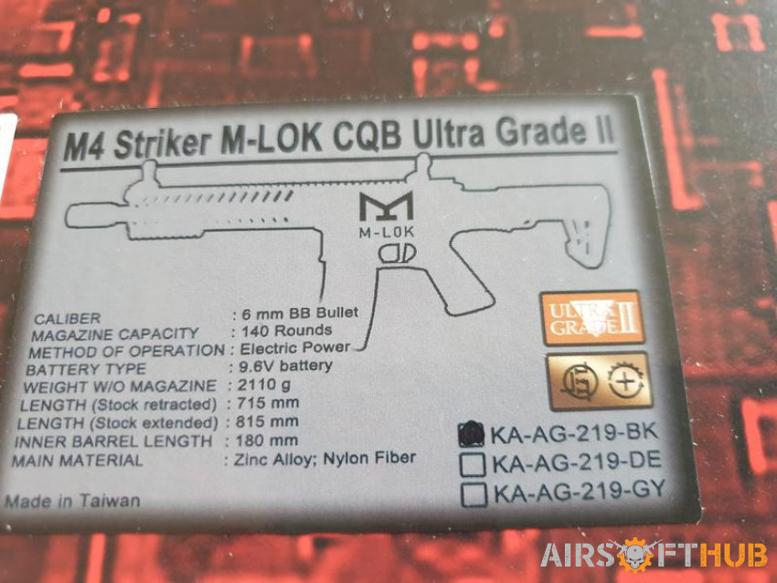 King Arms M4 Striker M-LOK CQB - Used airsoft equipment