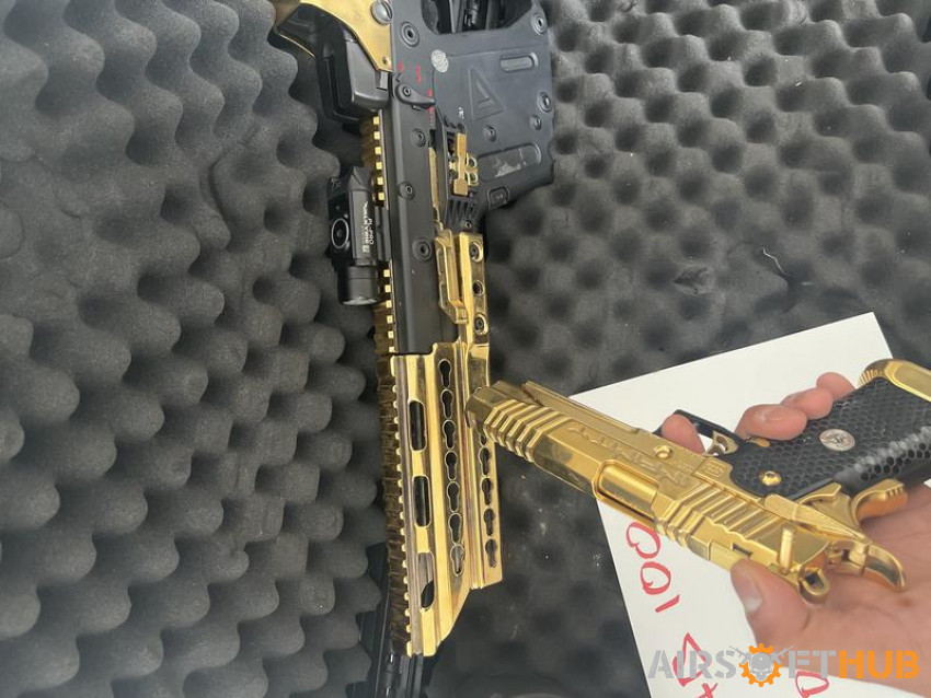 24k gold krytac kriss vector - Used airsoft equipment