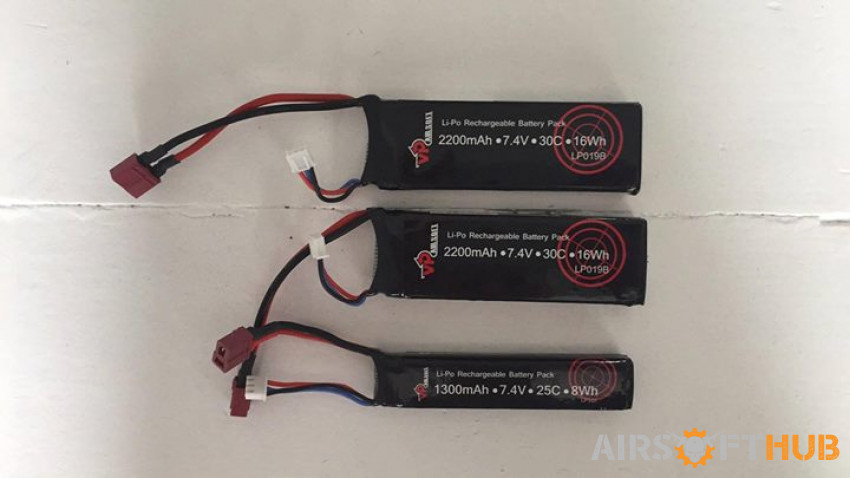 Airsoft ASG and VP Batteries - Used airsoft equipment