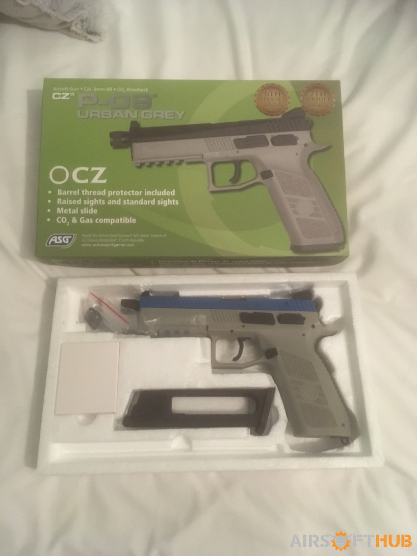 ASG CZ P-09 C02 with 23 C02 - Used airsoft equipment