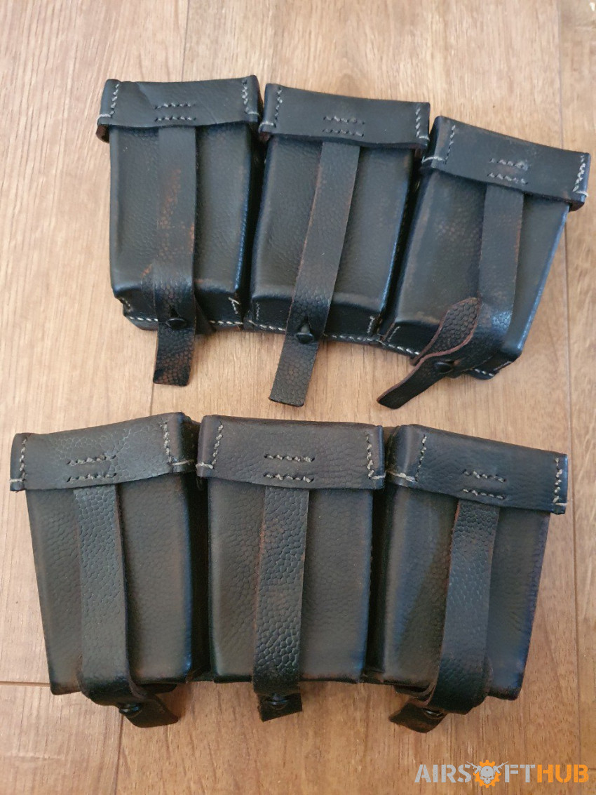 Kar98 Leather repo pouches - Used airsoft equipment