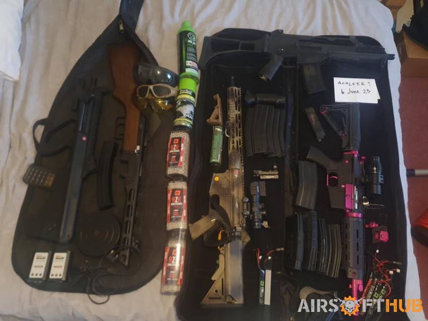 Gun and Accessory Job lot - Used airsoft equipment