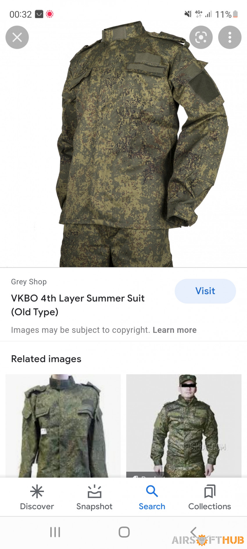 Russian vkbo 4th layer summer - Used airsoft equipment