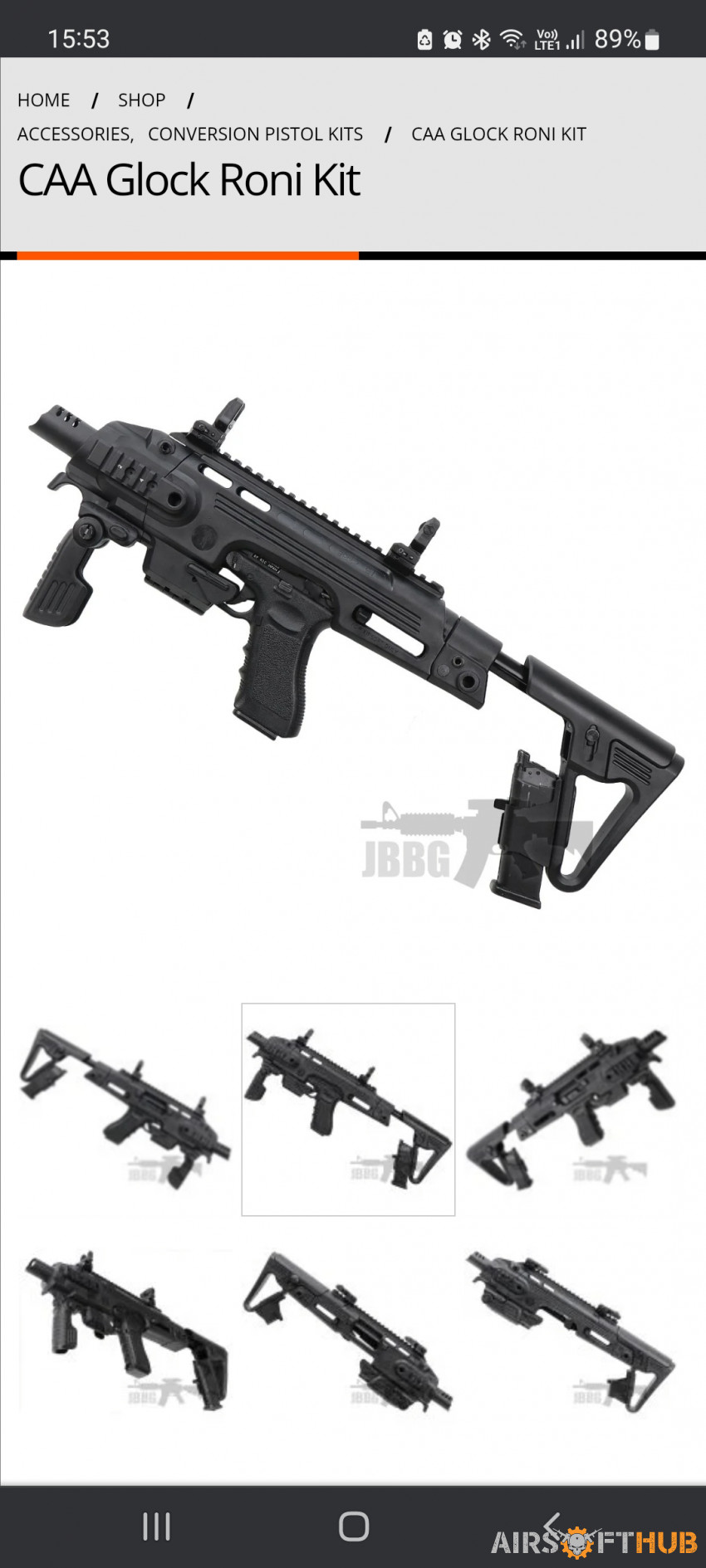 Roni carbine kit g17/18 - Used airsoft equipment