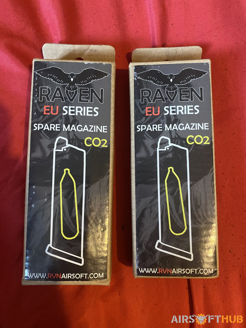 2x Raven EU CO2 Glock Mags - Used airsoft equipment