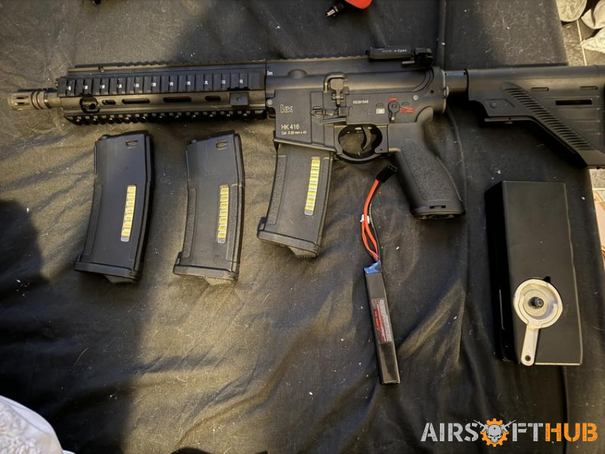 Hk416a5 with accessories - Used airsoft equipment