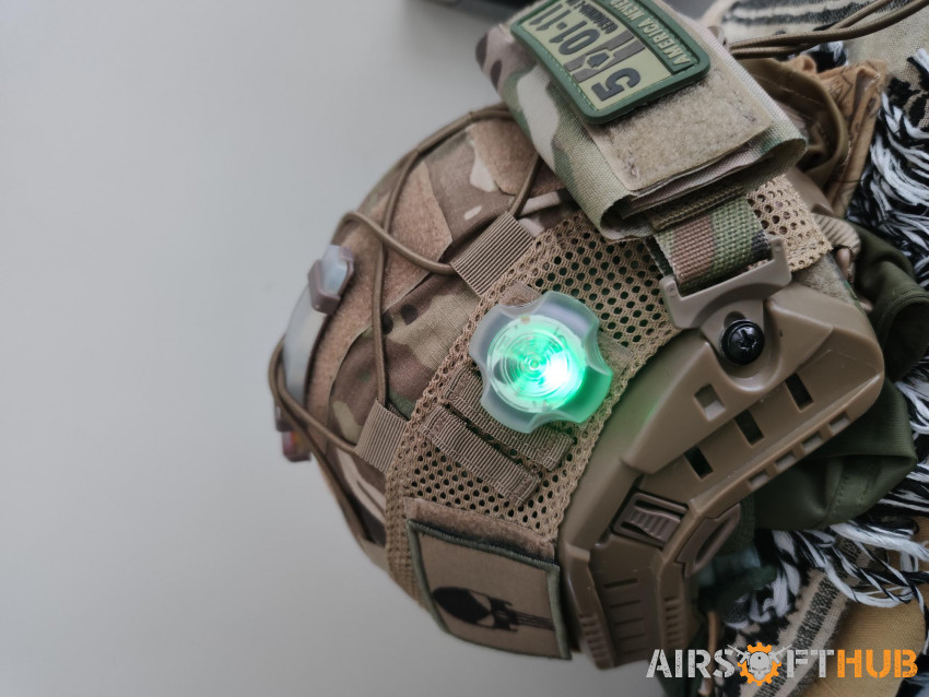 Helmet safety light, - Used airsoft equipment