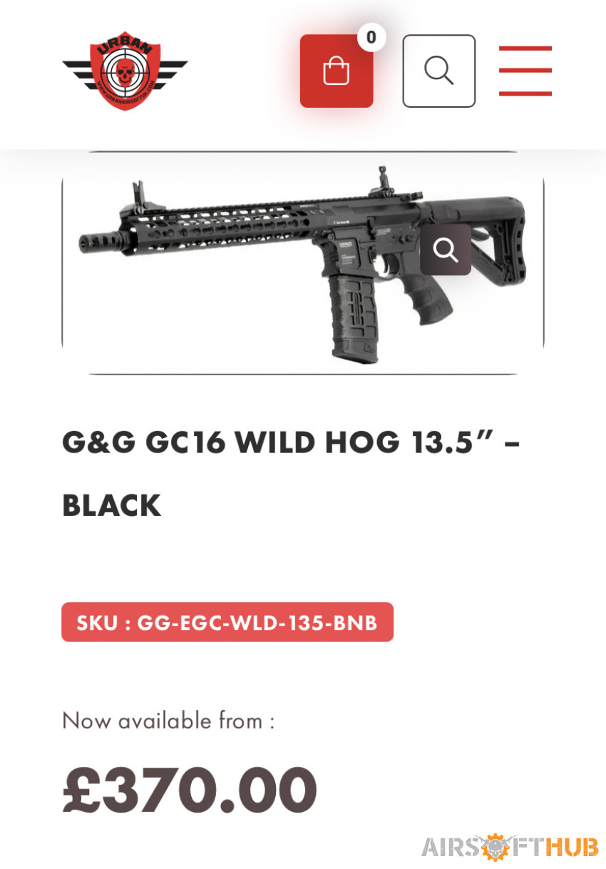 G&G Armament Wildhog 13.5. - Used airsoft equipment