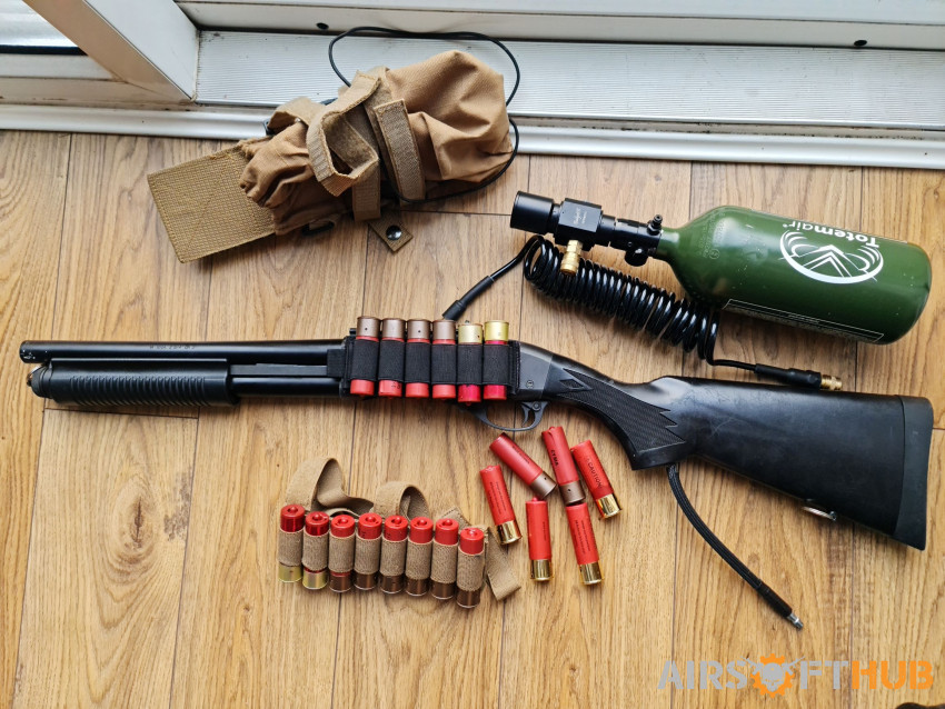 TM M870 HPA shotgun bundle - Used airsoft equipment