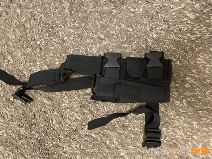 Group of masks and holster - Used airsoft equipment