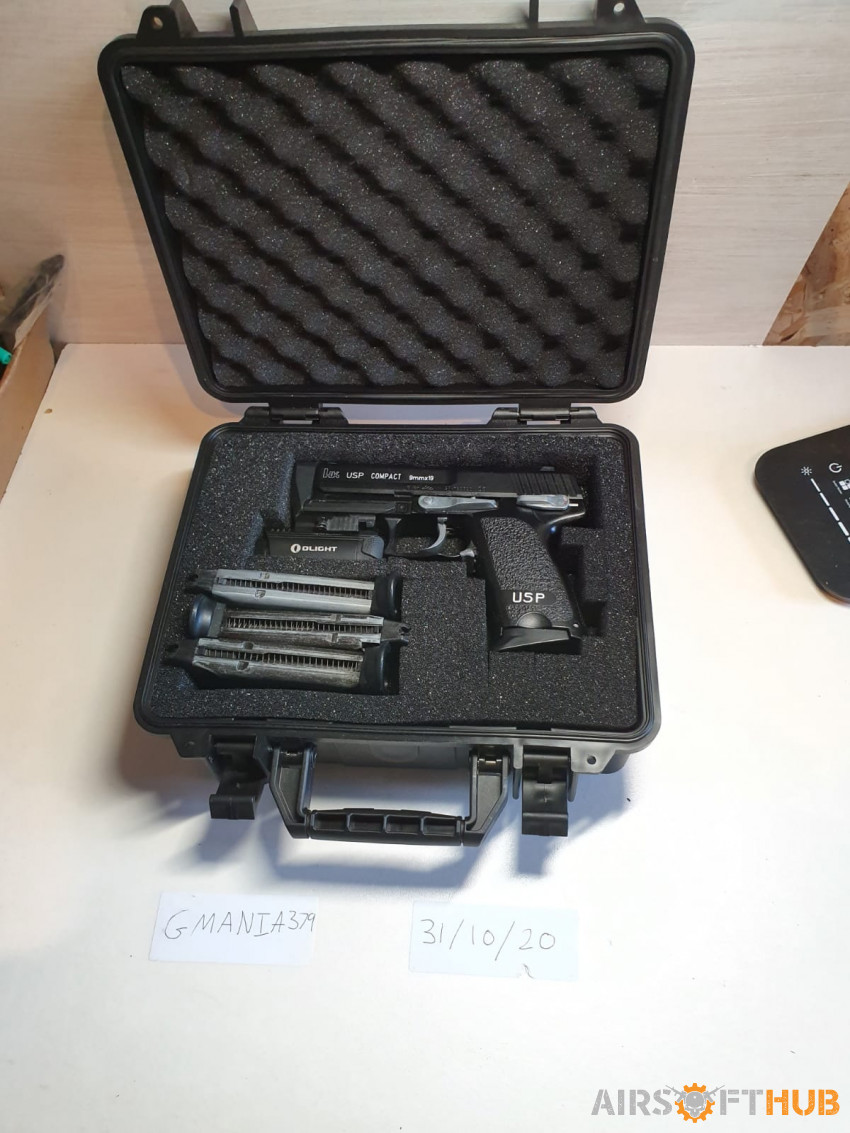 TM USP Compact with 4 mags, - Used airsoft equipment