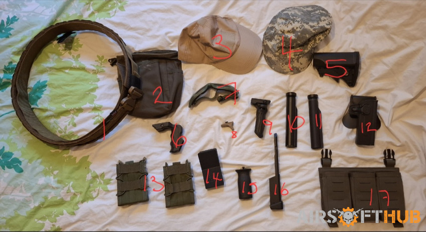 Mix of gear - Used airsoft equipment