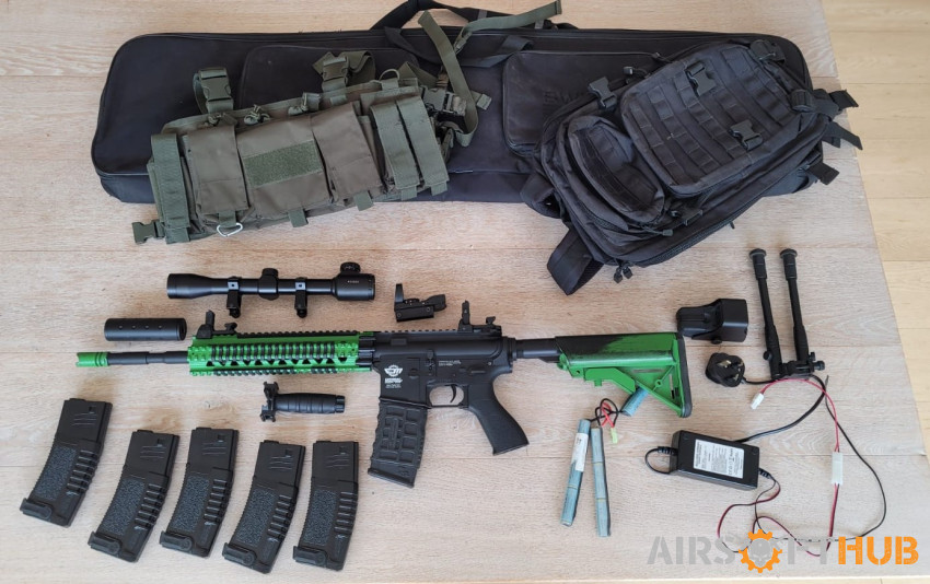 Bundle of gear,  G&G CM16 - Used airsoft equipment