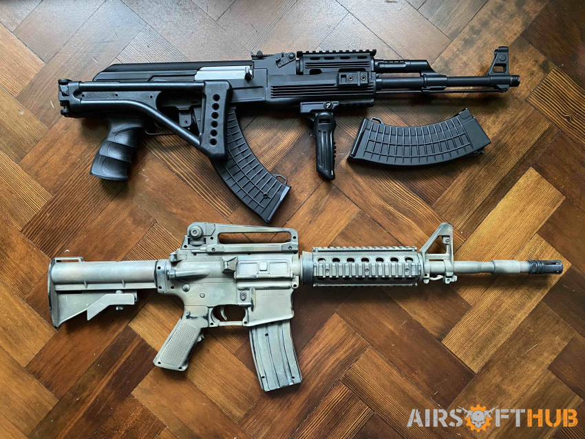 AK47 & XM177 - Used airsoft equipment