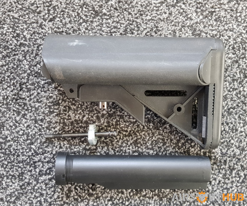 Stock tube and polymer stock - Used airsoft equipment