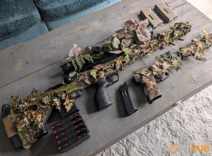 Sniper (SRS A2) + SSX23 (MK23) - Used airsoft equipment