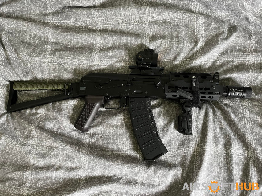 AKS74U AEG with attachments - Used airsoft equipment