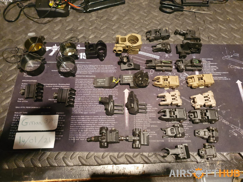 Irons and 45 degree sights - Used airsoft equipment