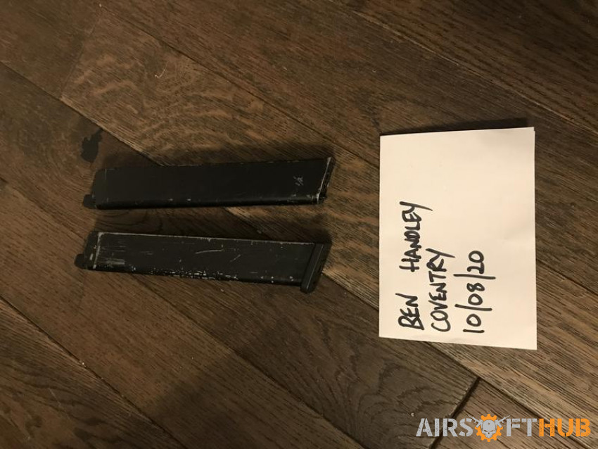 2x extended glock mags - Used airsoft equipment