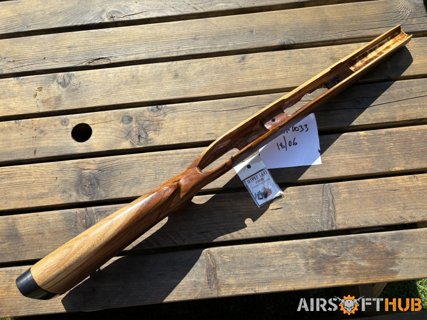 Taring Carving VSR Wood Stock - Used airsoft equipment