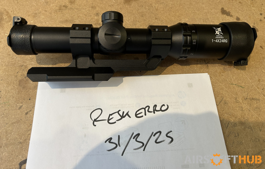 Delta Armory 1-4X24RG LPVO Rif - Used airsoft equipment