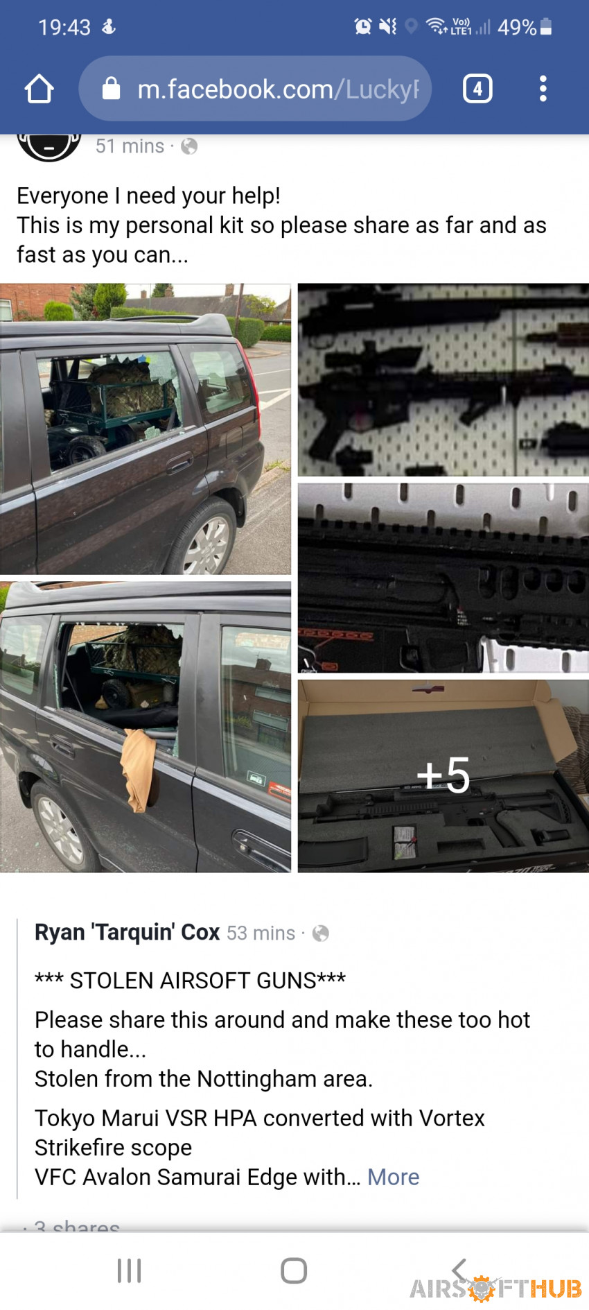 Stolen in Nottingham - Used airsoft equipment