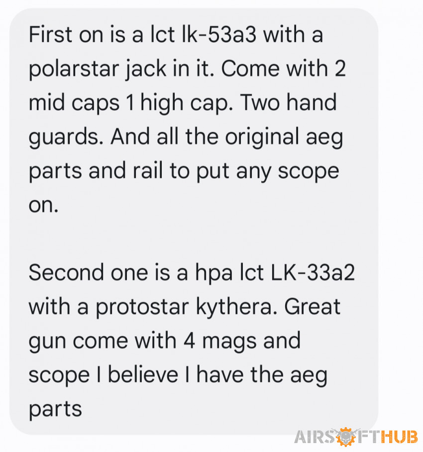 Lct hpa - Used airsoft equipment