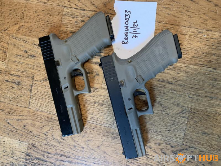 WE Glock 17 Twin GBB Pistols - Used airsoft equipment