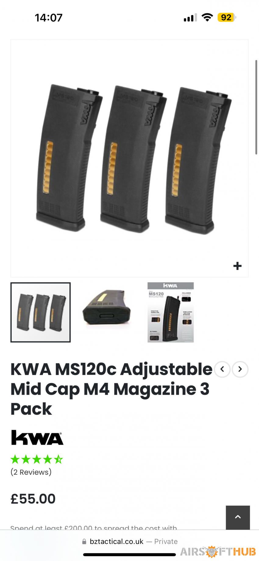 KWA Ronin T10 Upgraded recoil - Used airsoft equipment