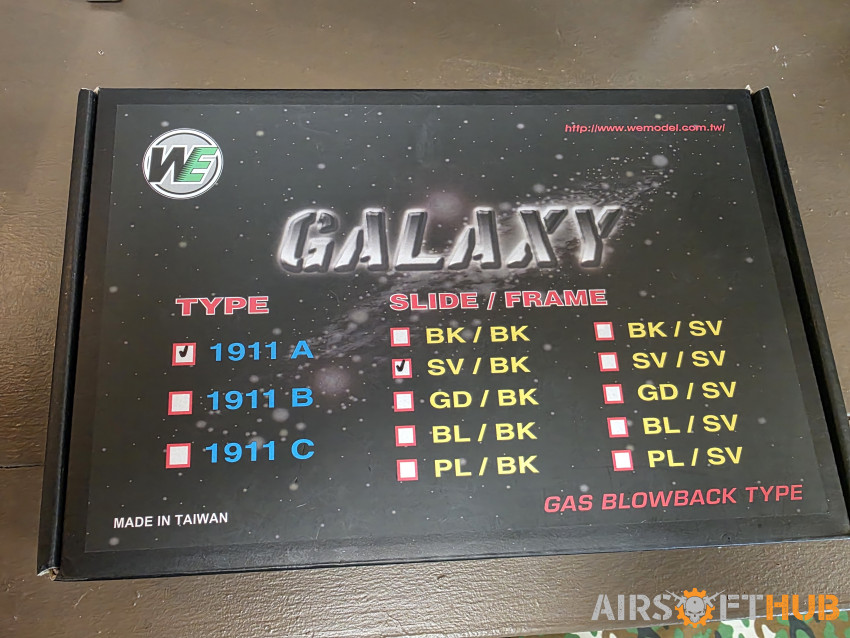 WE Galaxy 1911 GBB Pistol - Used airsoft equipment