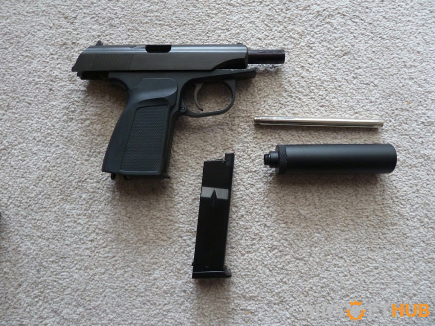 Makarov GBB with Silencer/ext - Used airsoft equipment