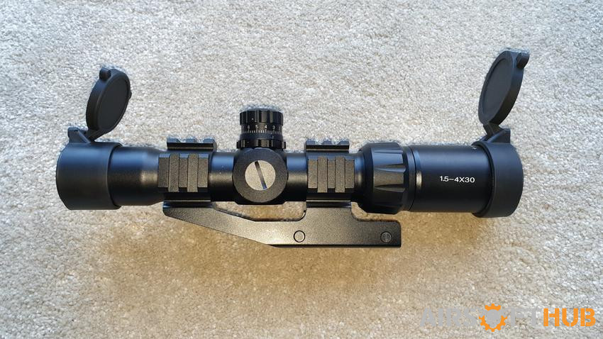 TACTICAL 1.5-4x30 RIFLE SCOPE - Used airsoft equipment