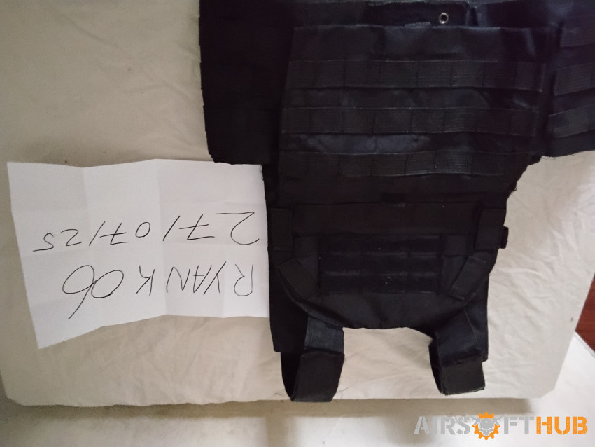 Black Plate Carrier - Used airsoft equipment