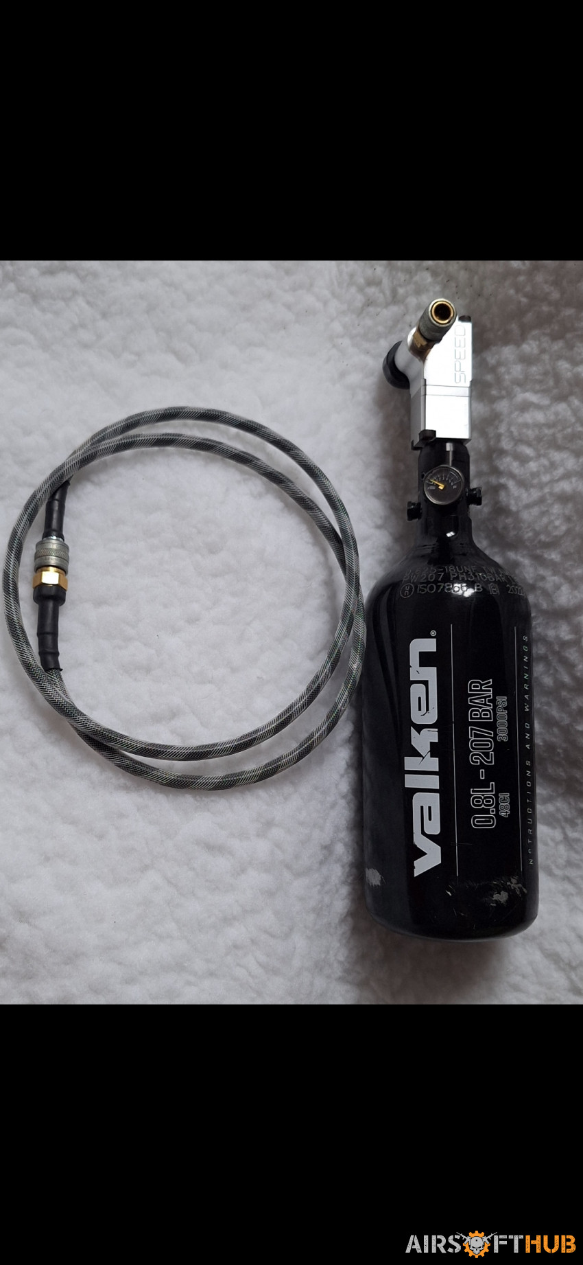 HPA tank, regulator and line - Used airsoft equipment