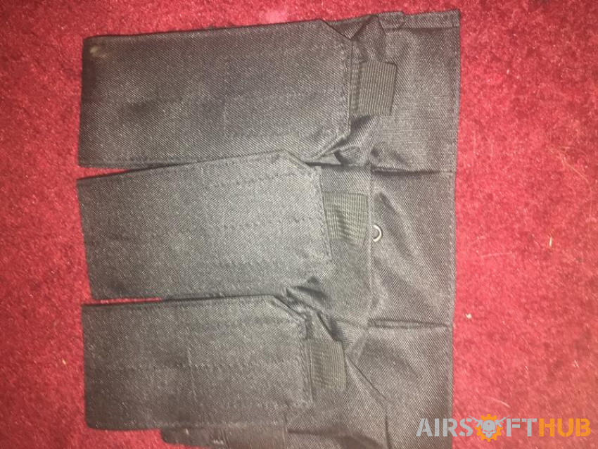 Black M4/AK triple pouch MOLLE - Used airsoft equipment