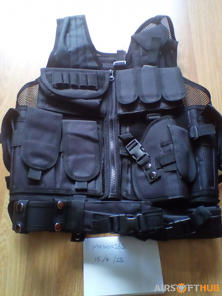 ProCase Black Tactical Vest - Used airsoft equipment