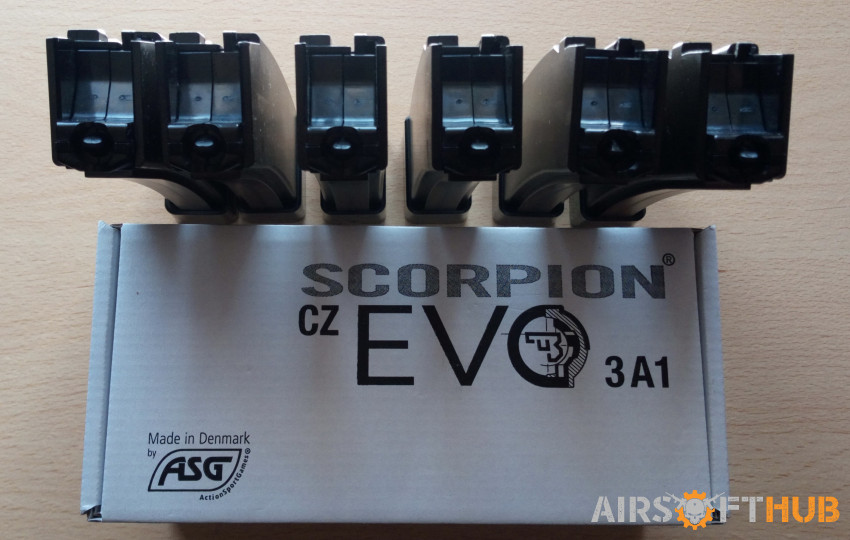 ASG Scorpion EVO 75rnd Mags - Used airsoft equipment