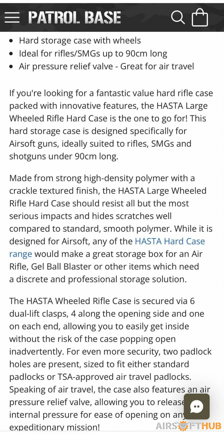 Hasta Hard Case - Used airsoft equipment