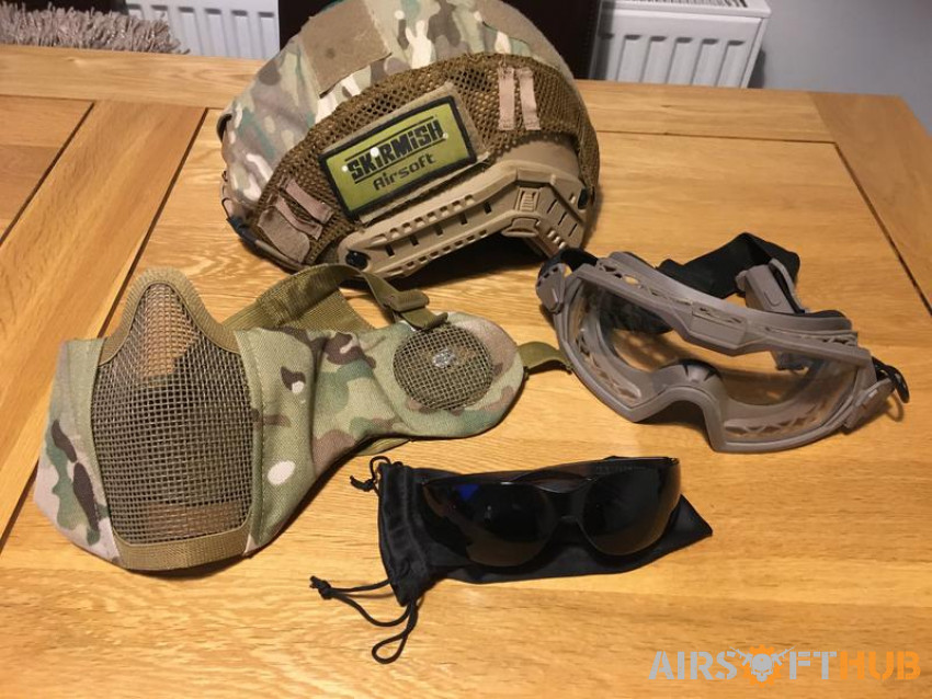 Helmet goggles face mask - Used airsoft equipment