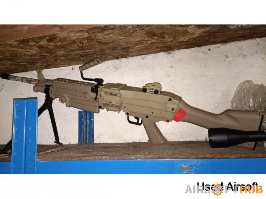 Metal A&K M249 MkII - Tan - Used airsoft equipment