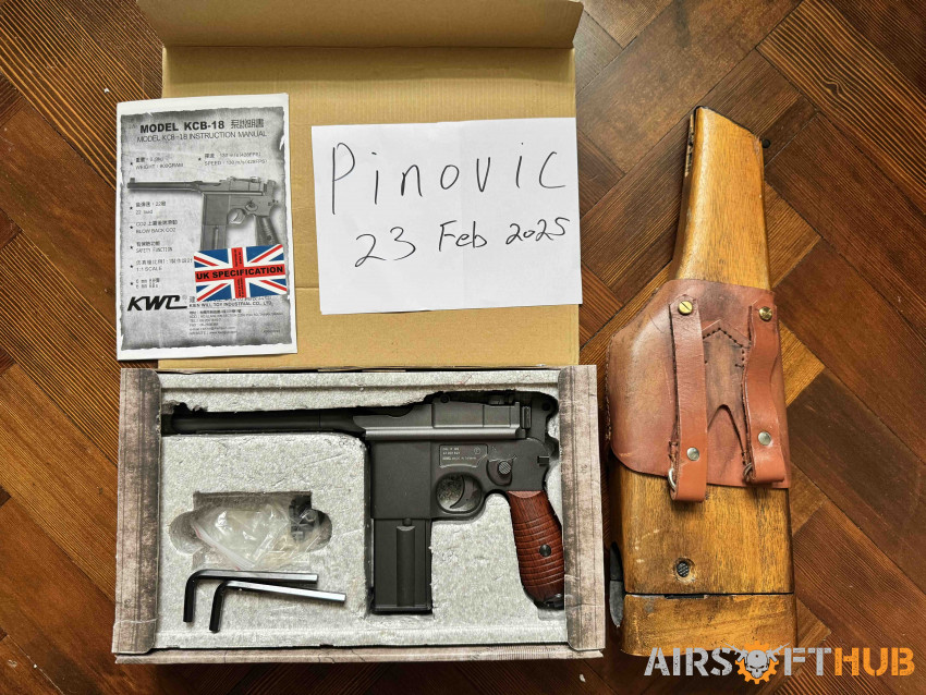 KWC M712 & wooden stock/holste - Used airsoft equipment