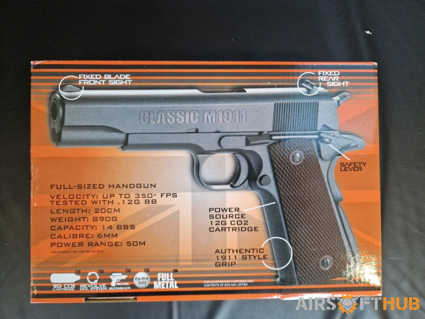 KWC M1911 6mm CO2 GBB Pistol - Used airsoft equipment