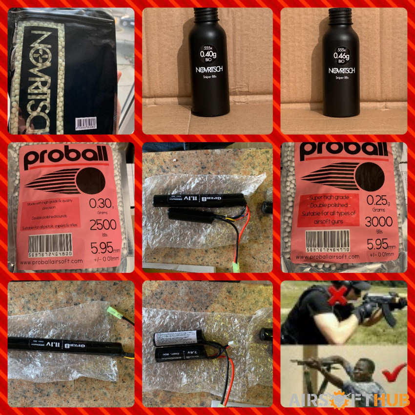 BBs, batteries and more - Used airsoft equipment