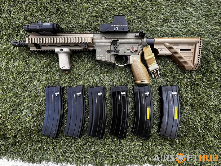 Umerex HK416a5 in RAL8000 GBBR - Used airsoft equipment