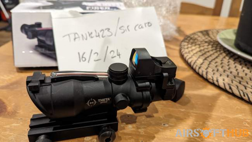 Theta 4x32 fibre Acog w/ RMR - Used airsoft equipment