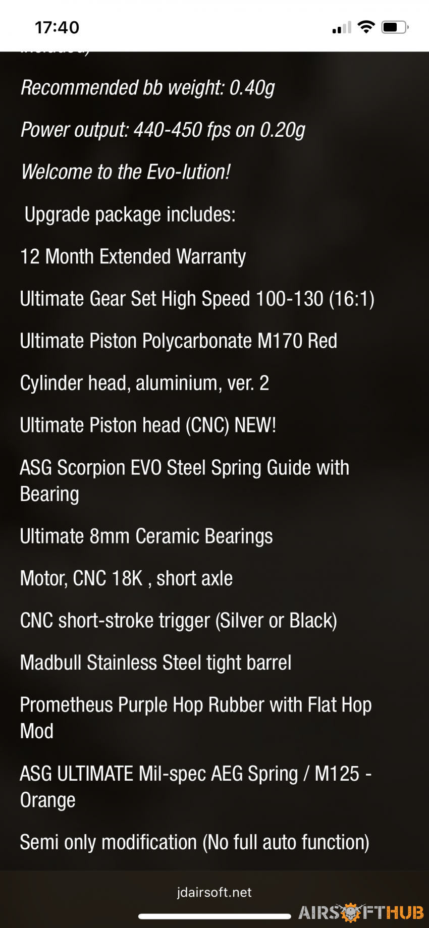 Evotek Evo Carbine DMR Expert - Used airsoft equipment
